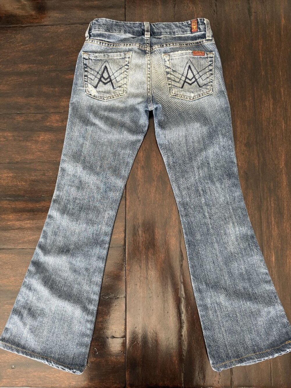 7 For All Mankind A Pocket Jeans Low Rise Bootcut Cropped Y2K Size 24